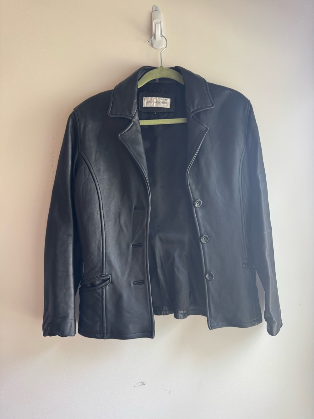 Jones New York Black Leather Jacket